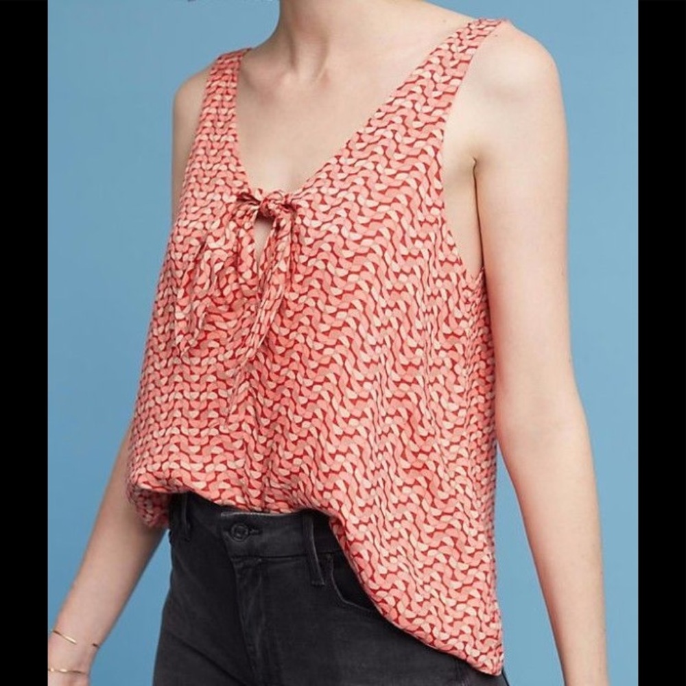 Anthropologie Maeve | Verana pink tie top